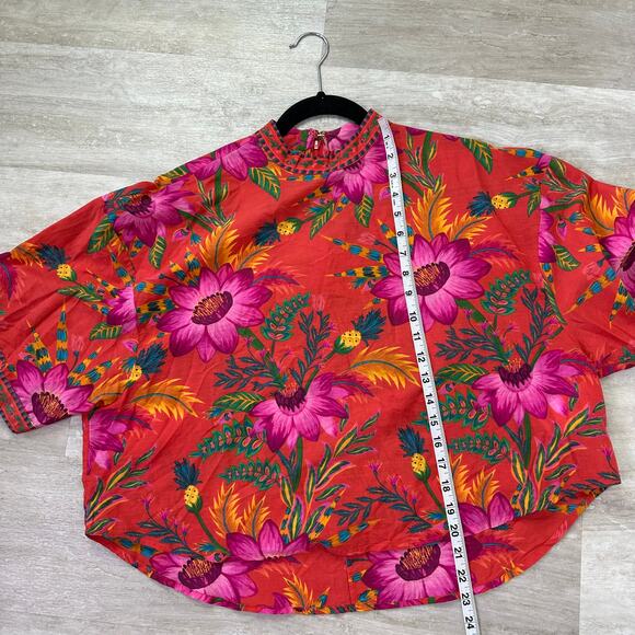 Farm Rio Floral Pineapple Print blouse - Picture 7 of 7
